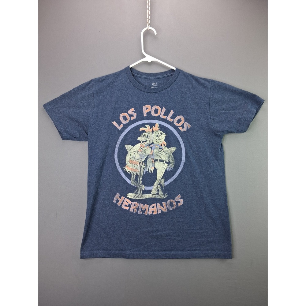IML Breaking Bad T Shirt Los Pollos Hermanos Size M Blue Graphic Tee 2014 SPT